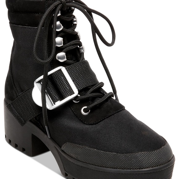 Steve Madden Grady Black Combst Moto Boot NEW - Picture 3 of 8